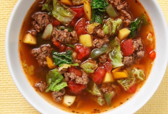 سوپ گوشت-کلم ترش و شیرین