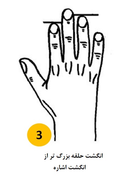 ویژگی شخصیتی افراد با انگشت حلقه بلندتر از انگشت اشاره