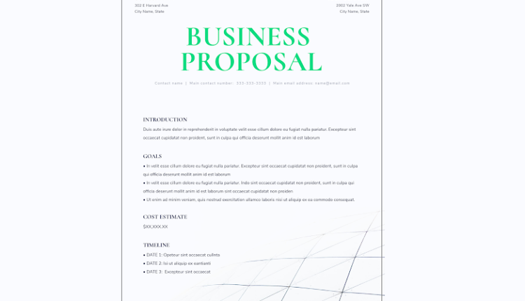 پیشنهاد کسب و کار یا بیزینس پروپوزال (business proposal)